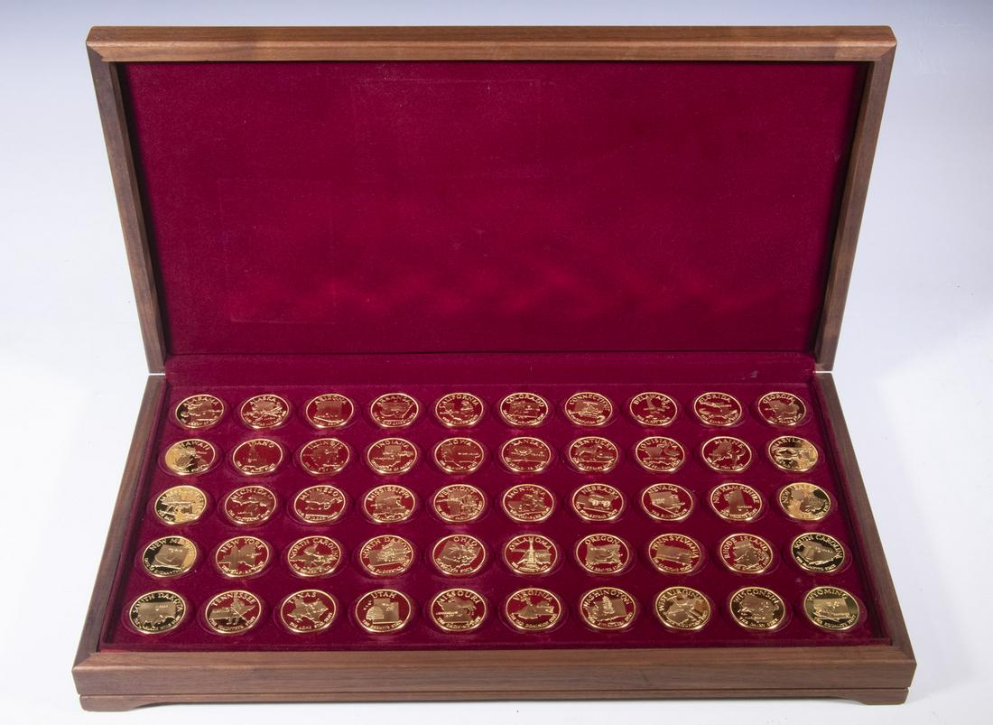 FRANKLIN MINT GOVERNOR'S EDITION U.S. STATES SILVER COIN SET (1 of 6)