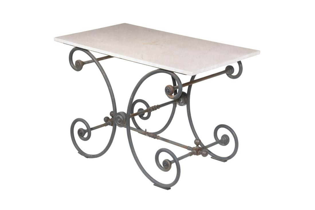 FRENCH MARBLE TOP PASTRY TABLE (1 of 2)