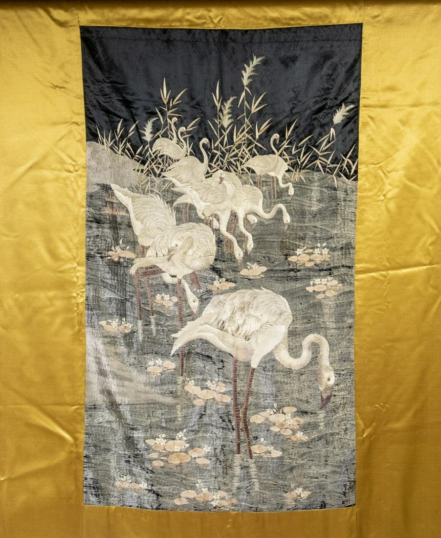 19TH C. JAPANESE EMBROIDERED TEXTILE (1 of 4)