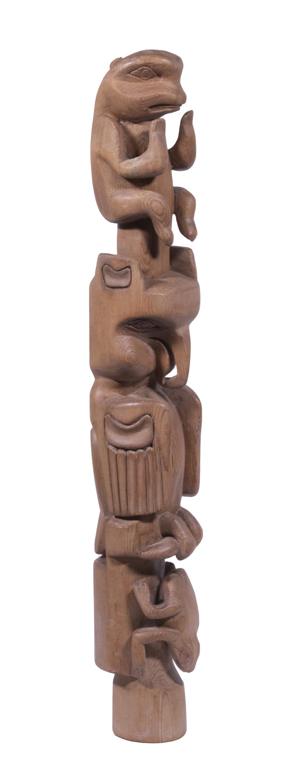 CARVED WOOD NORTHWEST TOTEM (1 of 4)