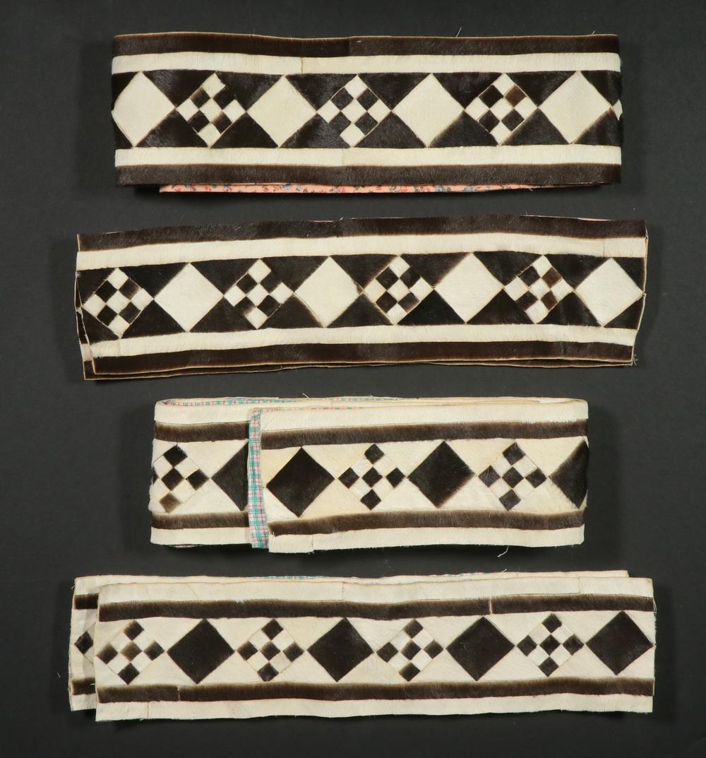 (2 SETS OF 3 PCS EACH) TRADITIONAL YUP'IK ESKIMO PARKA TRIM BY MARGARET TWOMBLY OF NAPAKIAK (1 of 1)