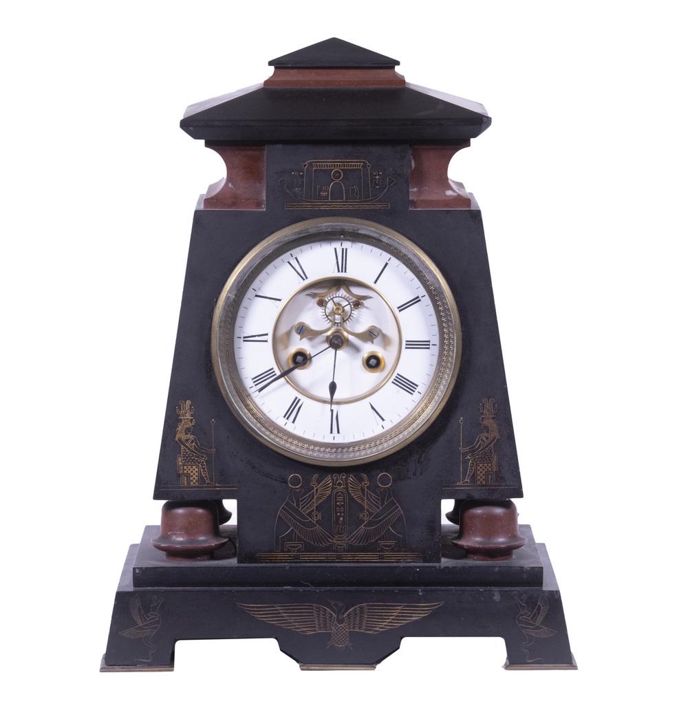 FRENCH EGYPTIAN REVIVAL MANTEL CLOCK (1 of 6)