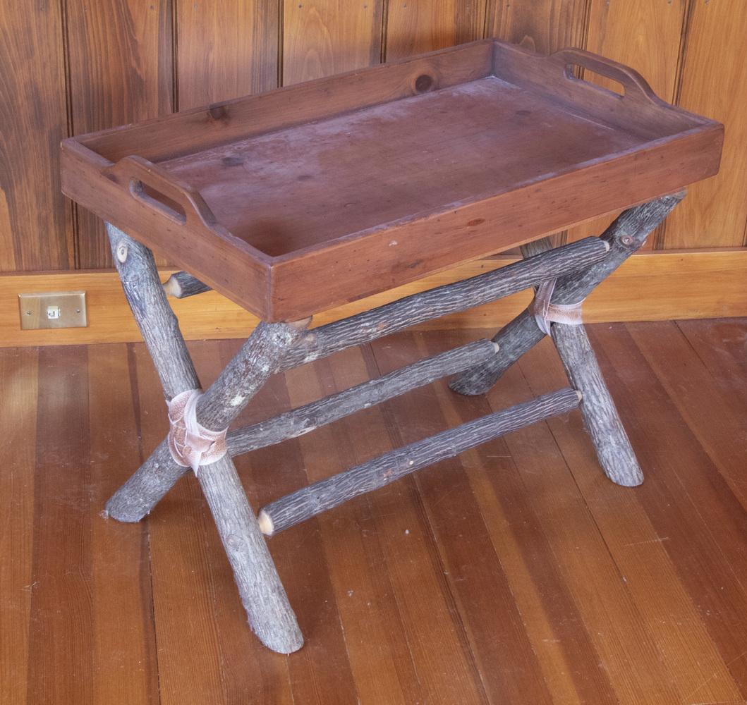 FLAT ROCK BUTLER'S TRAY ON STAND (1 of 2)