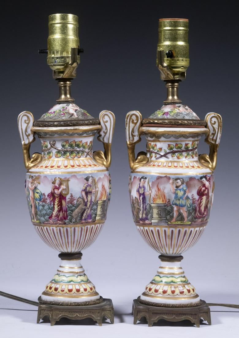 PR CAPODIMONTE URNS AS LAMPS (1 of 2)