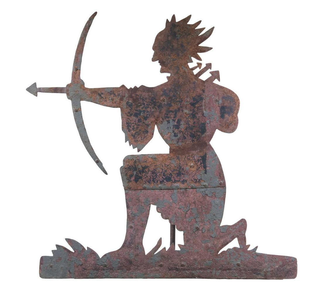 NATIVE AMERICAN SILHOUETTE WEATHERVANE (1 of 2)