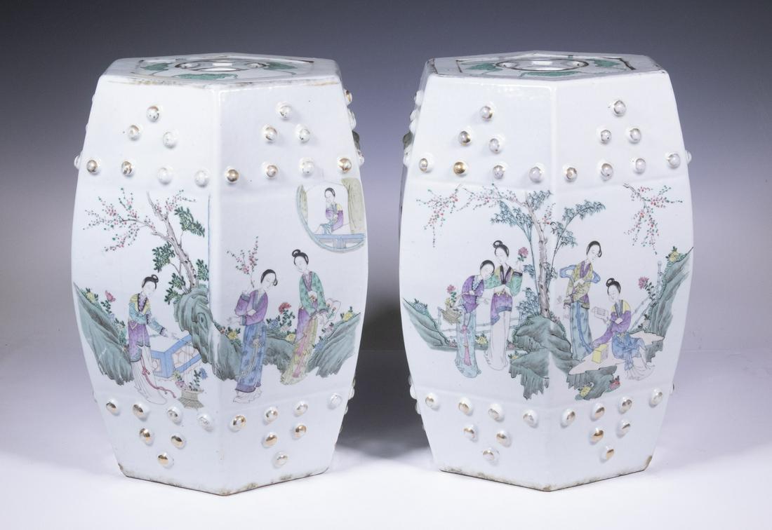 PR CHINESE PORCELAIN DIMINUTIVE GARDEN SEATS (1 of 4)