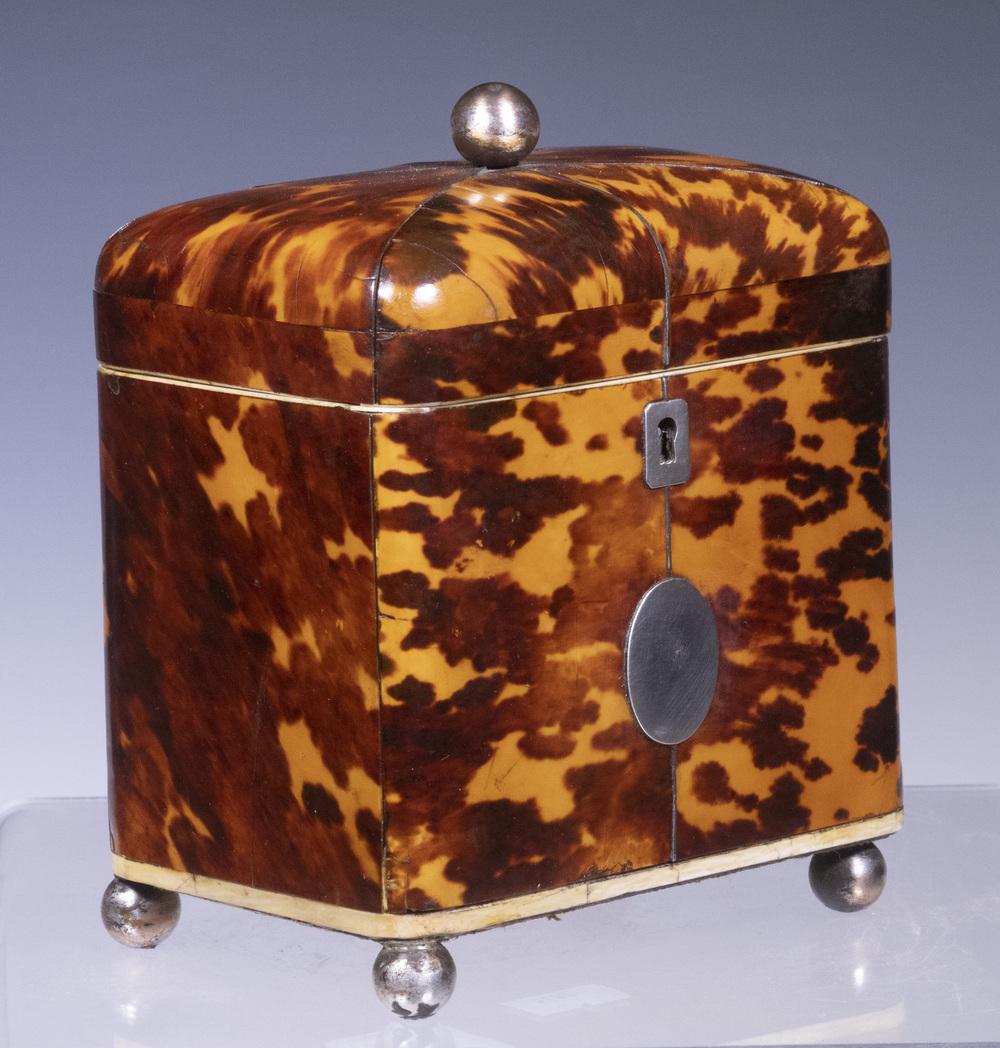 TORTOISESHELL TEA CADDY (1 of 5)
