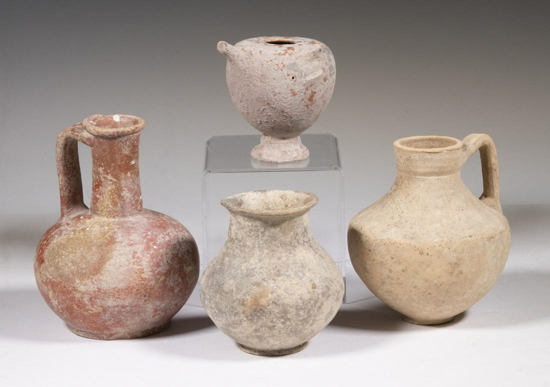 (4) ANCIENT ROMAN POTTERY JARS/JUGS (1 of 3)