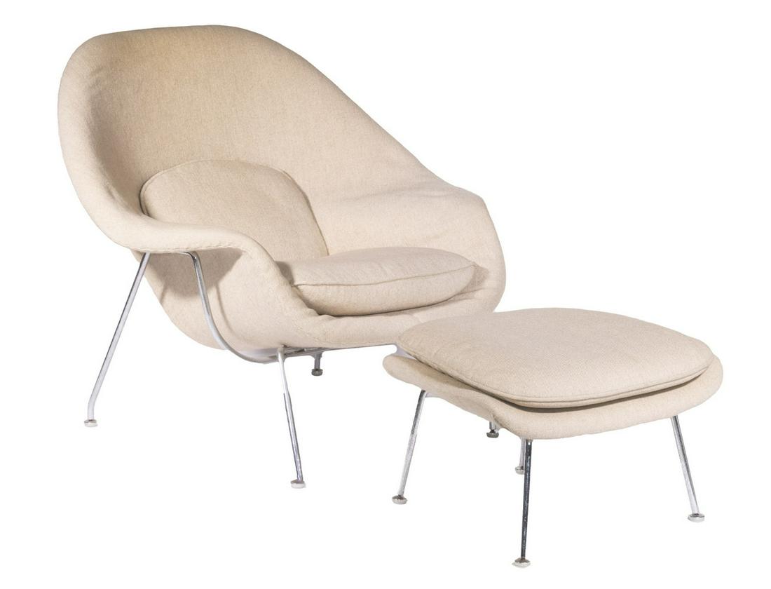 SAARINEN WOMB CHAIR & OTTOMAN (1 of 4)