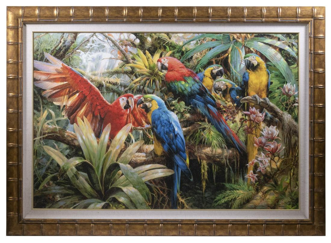 J.C. GARCIA MONUMENTAL PARROT PRINT (1 of 4)