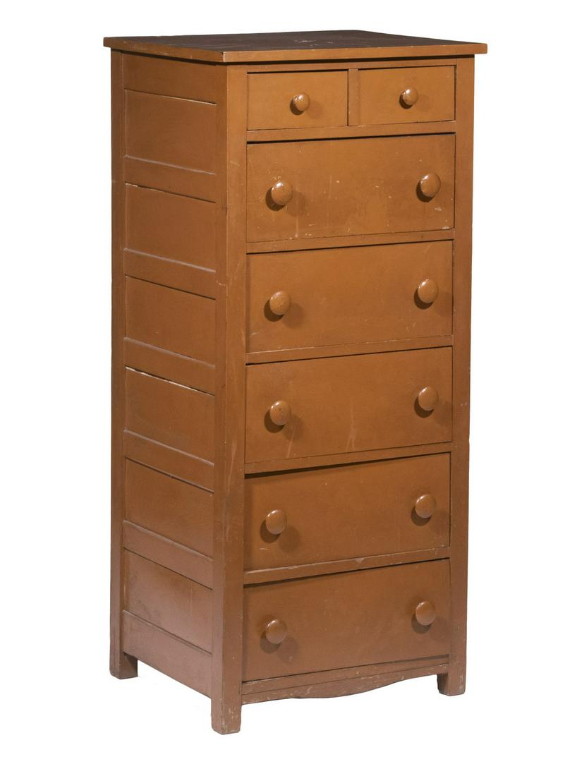 OAK CHEST OF DRAWERS (1 of 4)
