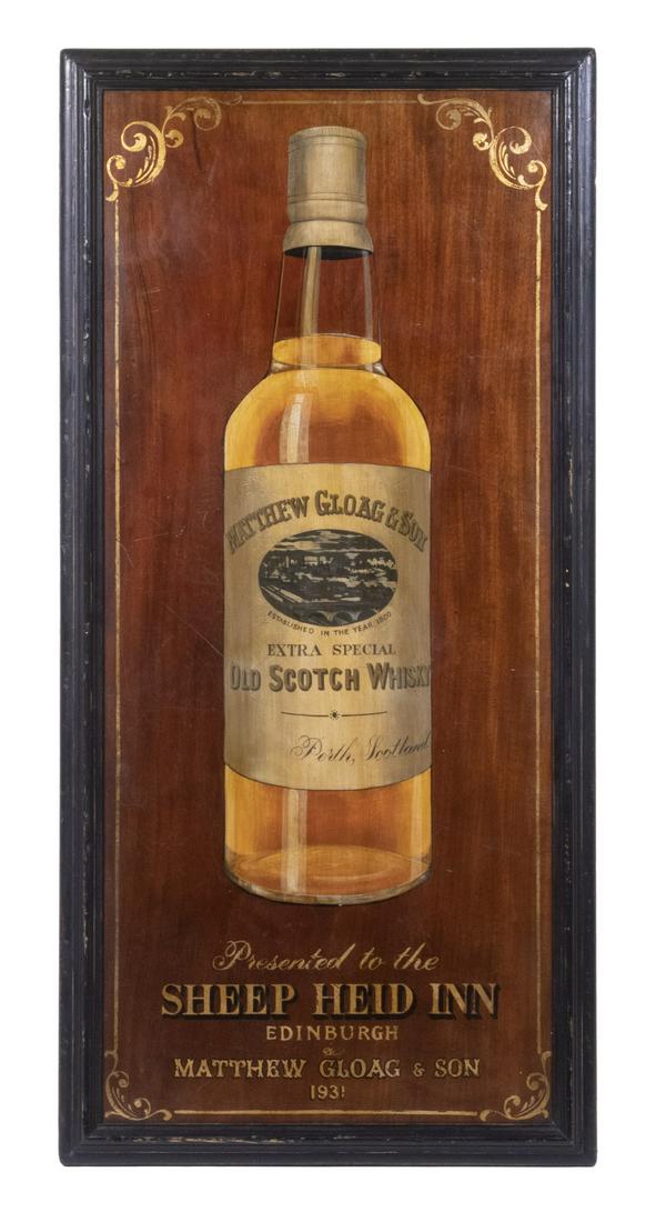 GLOAG SCOTCH WHISKY SIGN (WITH BOOK) (1 of 4)