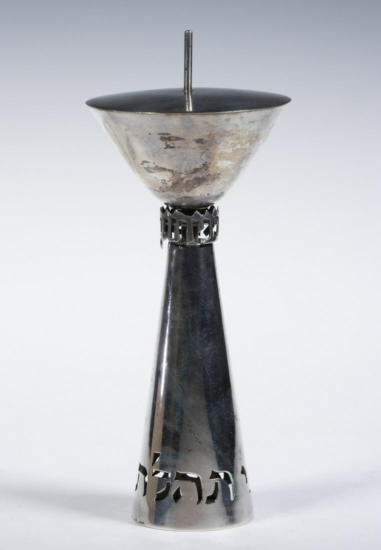 LUDWIG YEHUDA WOLPERT (NY/GERMANY/ISRAEL, 1900-1981) JUDAICA SILVER GOBLET (1 of 3)