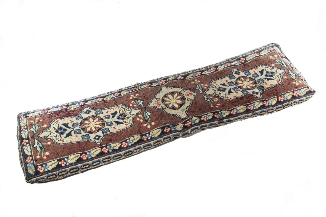 BENCH CUSHION WITH HOOKED TEXTILE TOP (1 of 1)