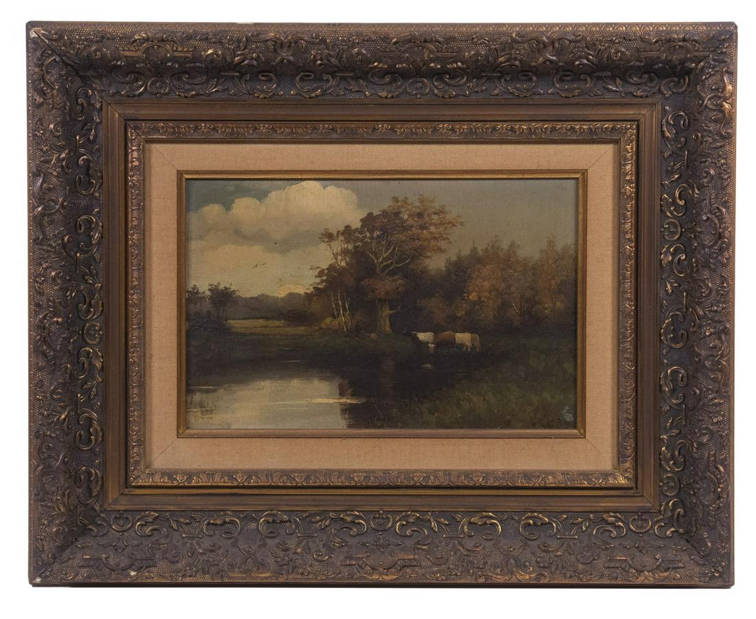 HUDSON RIVER LANDSCAPE INITIALED 'WCB' (1 of 4)