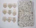 (10 PCS) PIERCED AND EMBROIDERED LINEN TABLECLOTH & NAPKINS