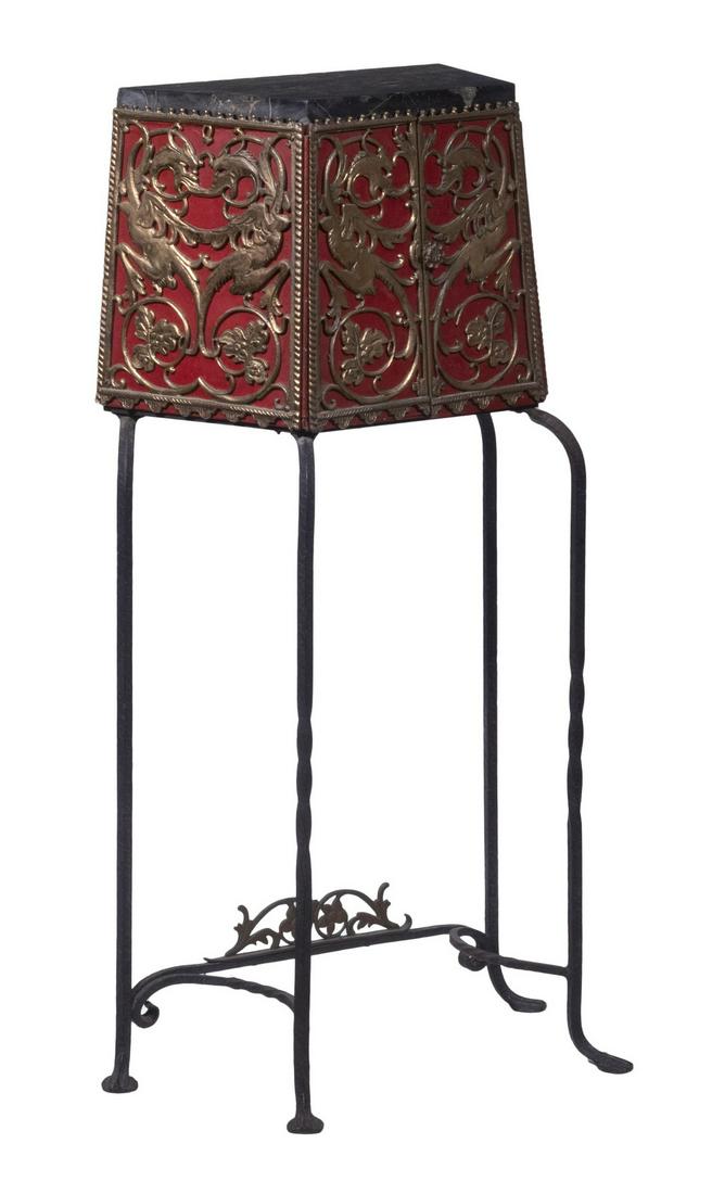 ORNATE MARBLE TOP TELEPHONE CABINET (1 of 5)