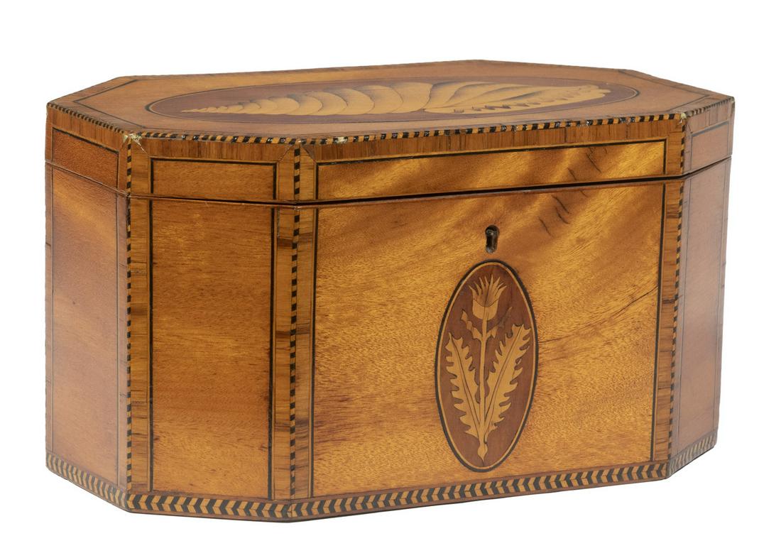 ENGLISH INLAID TEA CADDY (1 of 6)