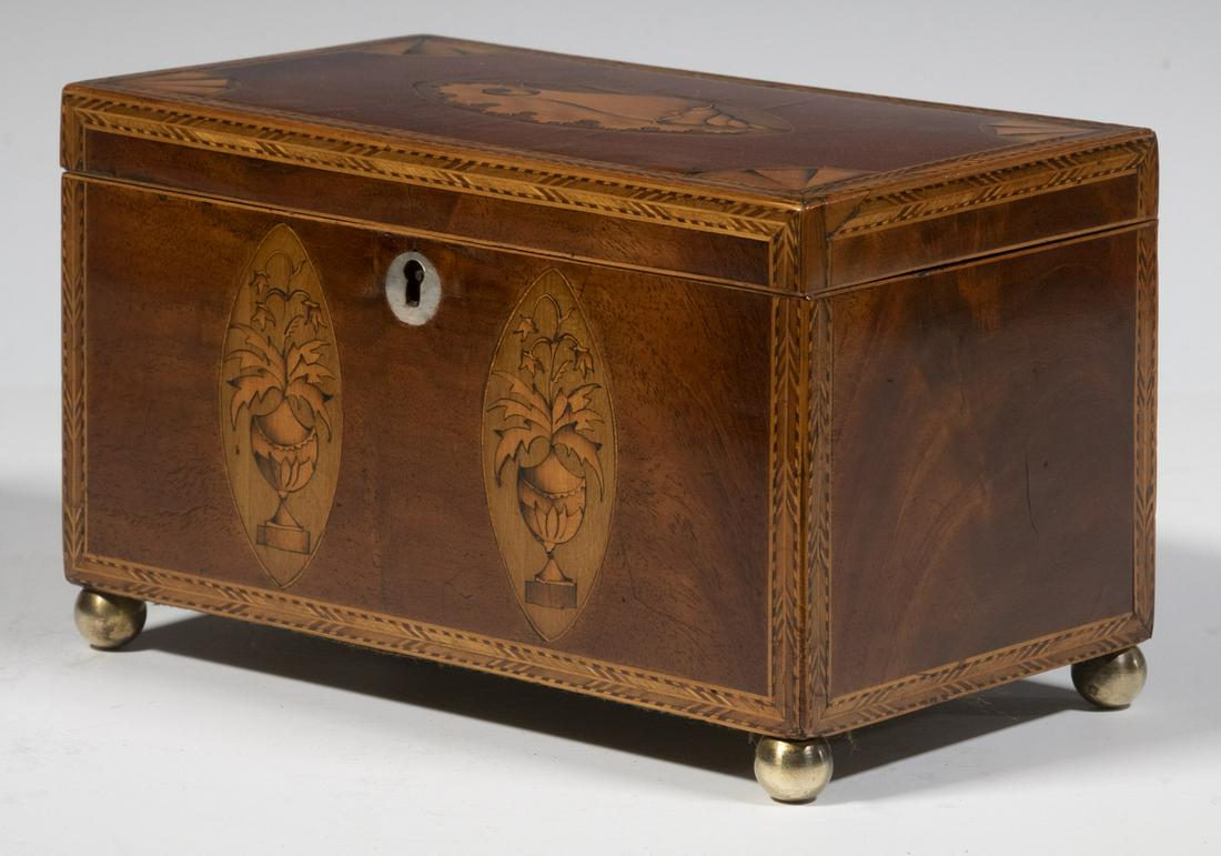 INLAID REGENCY TEA CADDY (1 of 5)