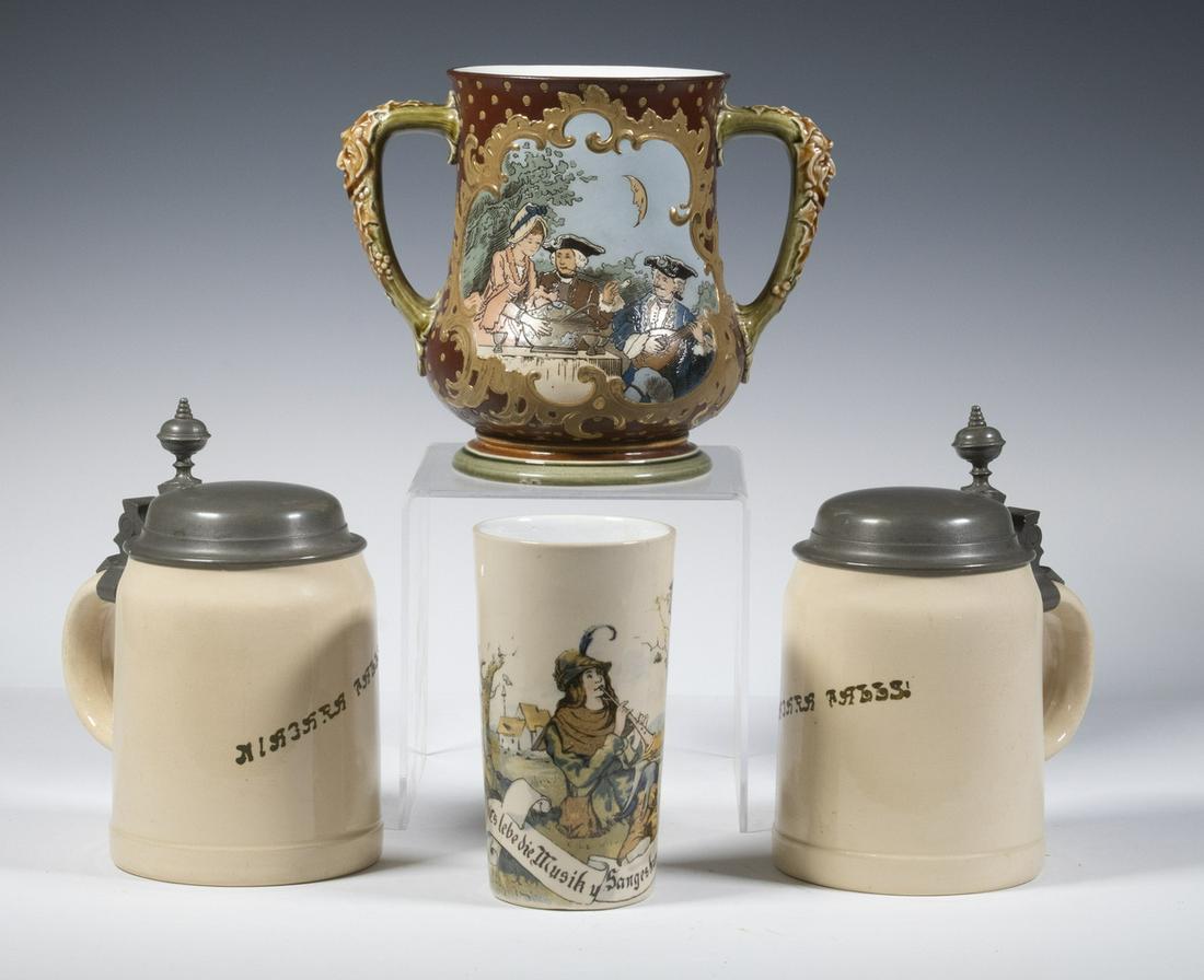 METTLACH GERMAN STONEWARE VESSELS (1 of 5)