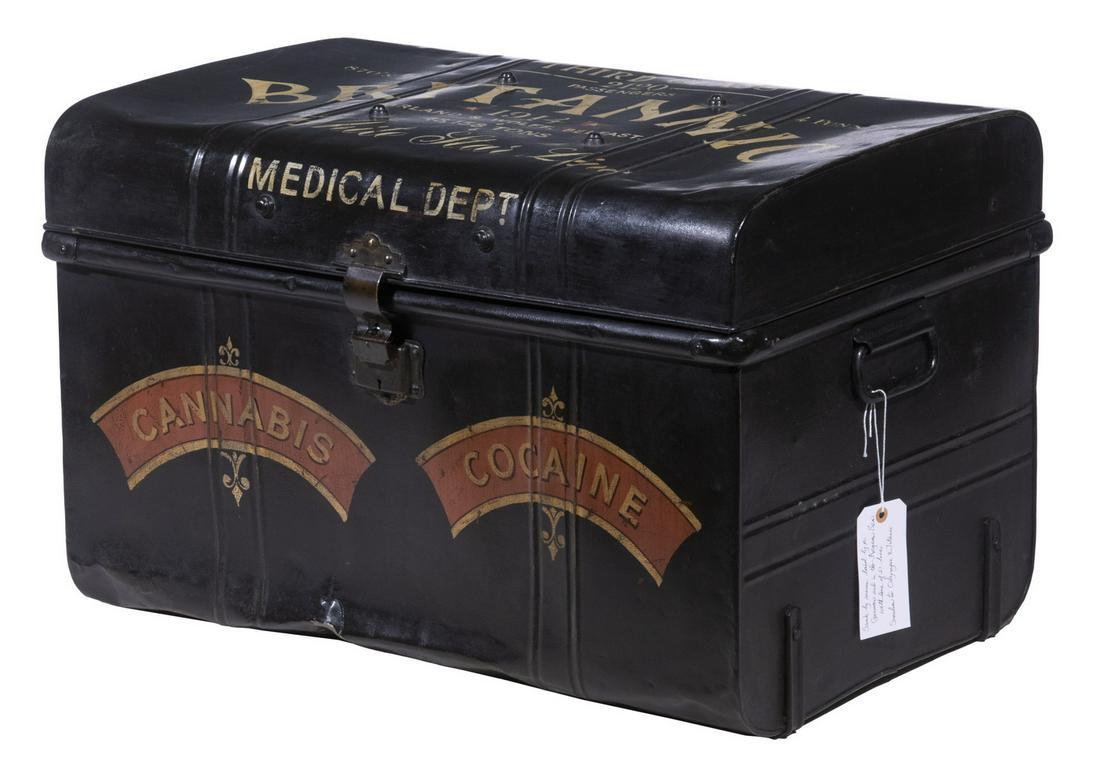 MARINE MEDICAL TRUNK - "BRITANNIC", CANNABIS & COCAINE (1 of 5)