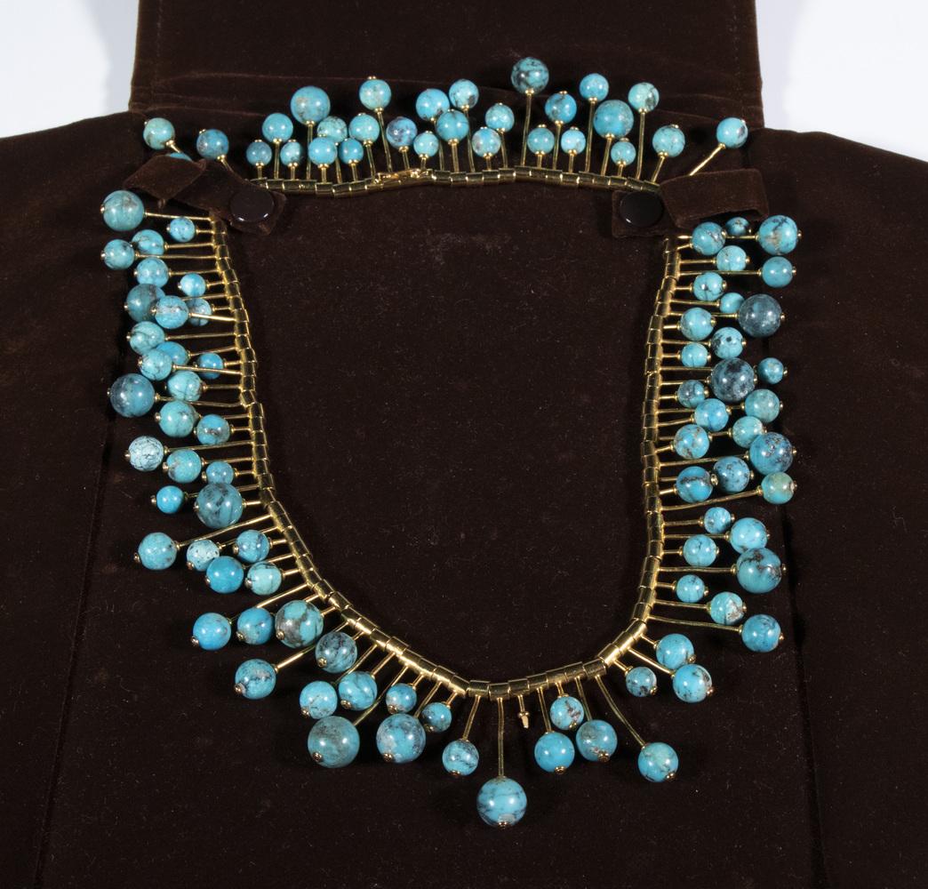 GOLD & TURQUOISE NECKLACE (1 of 5)