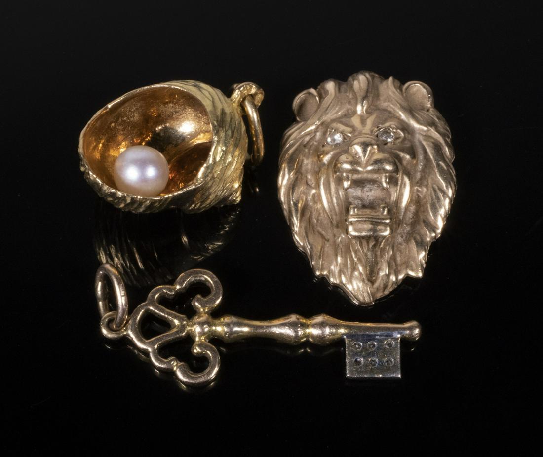 LOT OF 3 GOLD CHARMS (1 of 1)