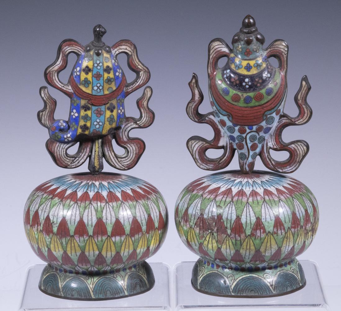 CHINESE CLOISONNE FINIALS (1 of 2)