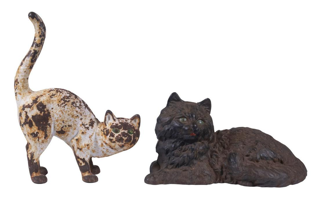 VINTAGE IRON CAT DOORSTOPS (1 of 3)