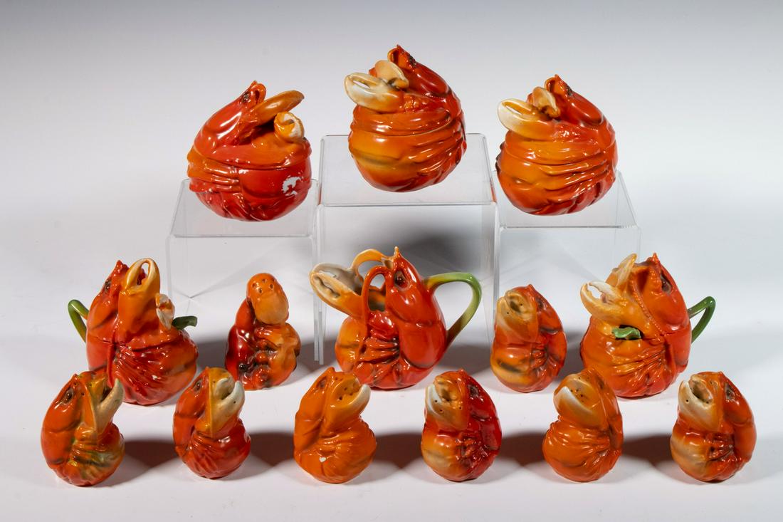 ROYAL BAYREUTH LOBSTER SERVING ITEMS (1 of 2)