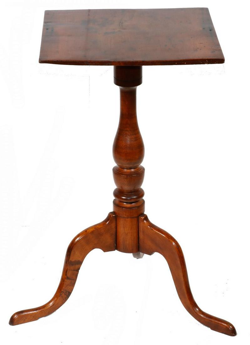 QUEEN ANNE COUNTRY CHERRY CANDLESTAND (1 of 2)