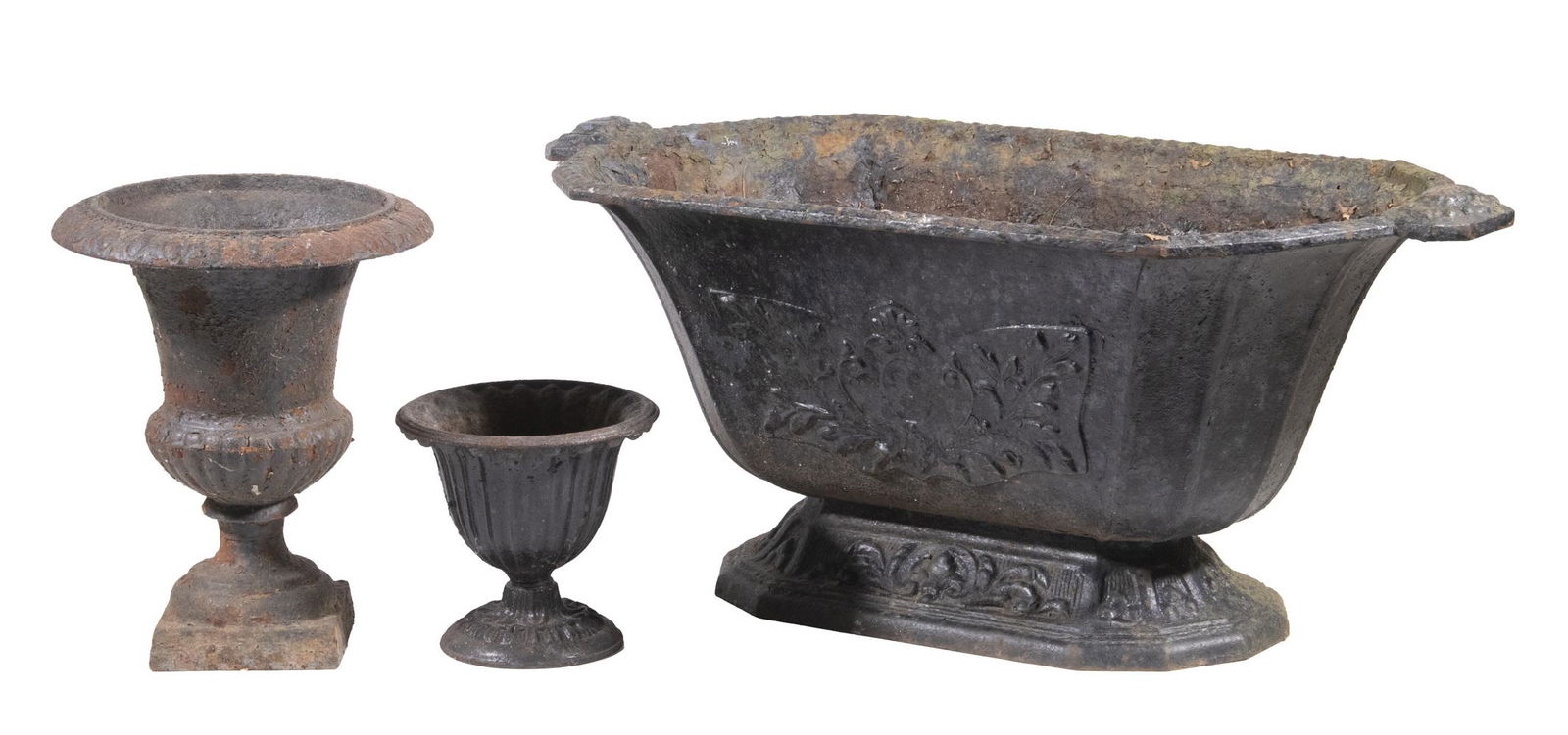 CAST IRON GARDEN PLANTERS (1 of 2)