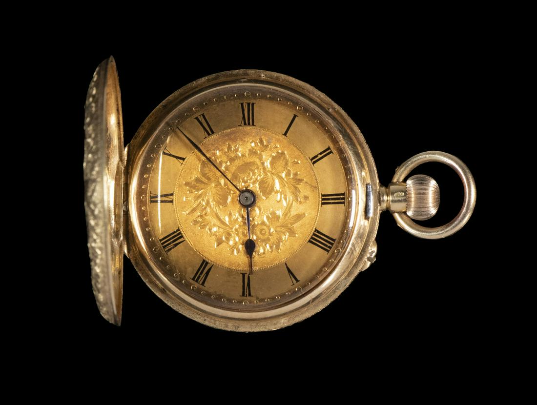 Cuivre pocket shop watch 18k