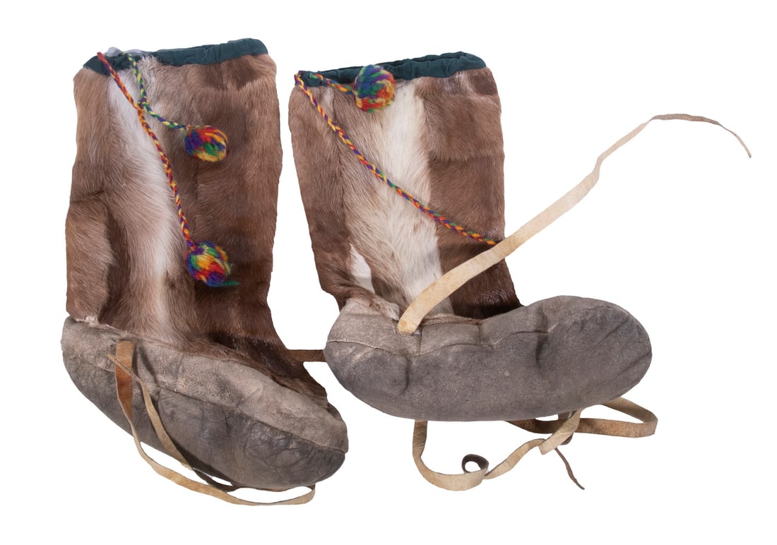 PAIR OF TALL WOLVERINE BOOTS, ALASKA INUIT (1 of 2)
