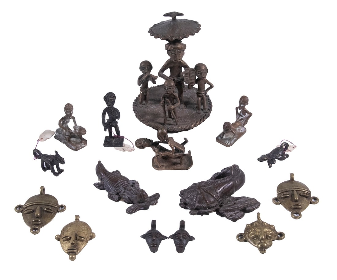 AFRICAN BRONZE FIGURINES & PENDANTS (1 of 6)