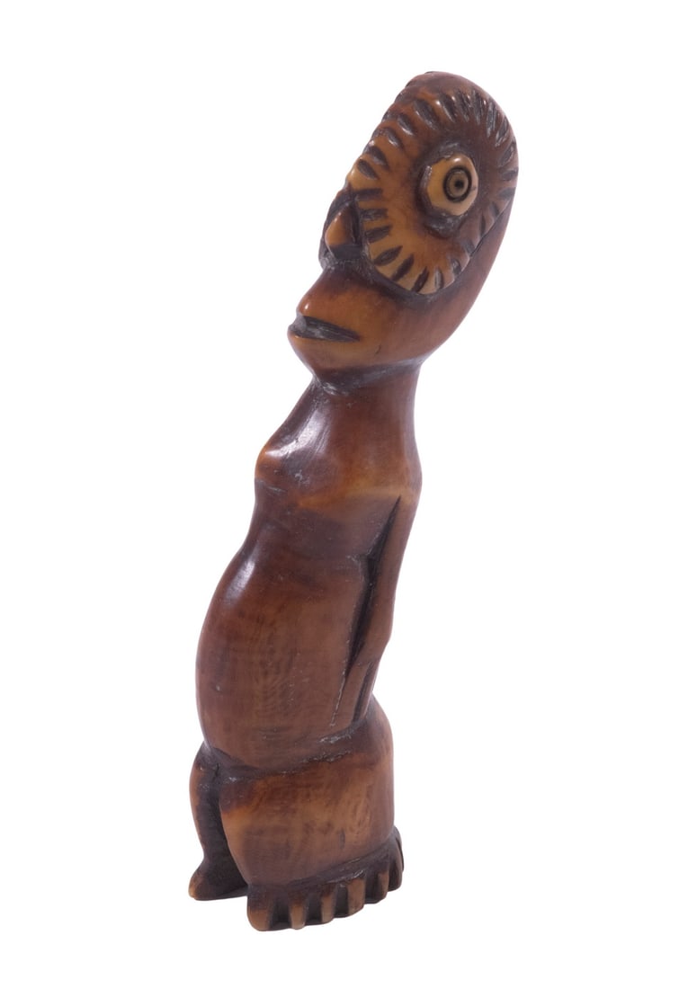 AFRICAN KONGO CARVED IVORY FIGURINE (1 of 3)