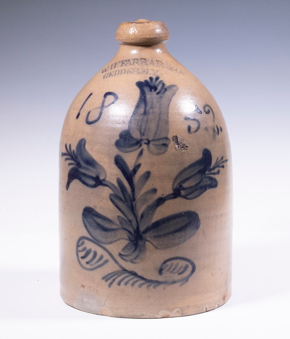 W.H. FARRAR & CO., GEDDES, NY STONEWARE JUG (1 of 7)