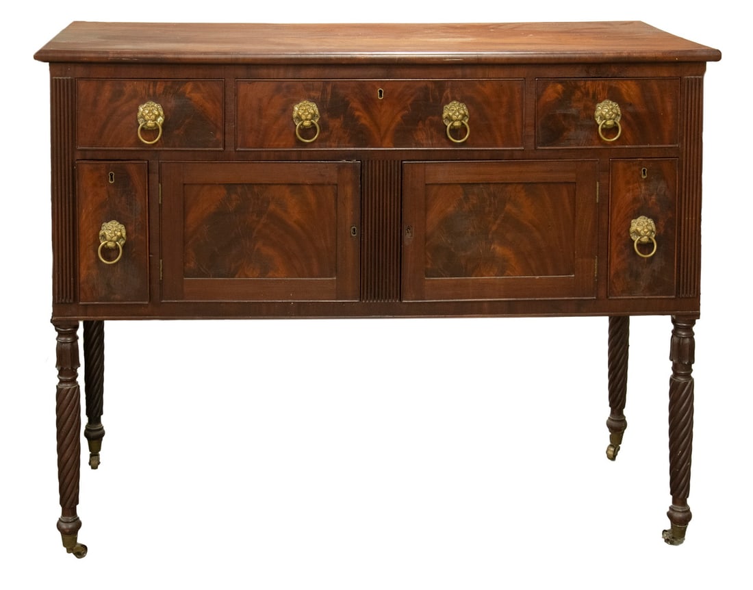 BOSTON SHERATON SIDEBOARD IN FIGURED MAHOGANY (1 of 5)