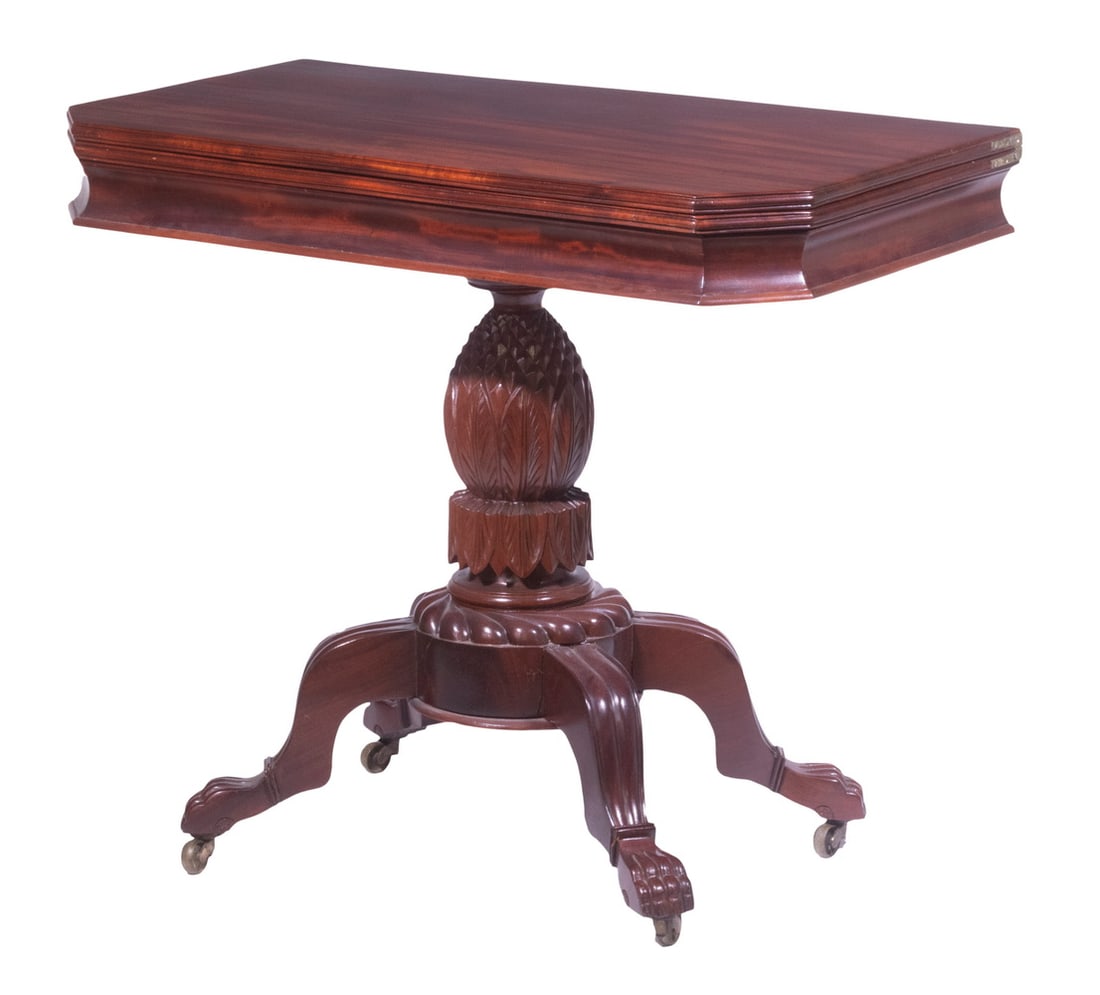 19TH C. MAHOGANY CARD TABLE (1 of 5)