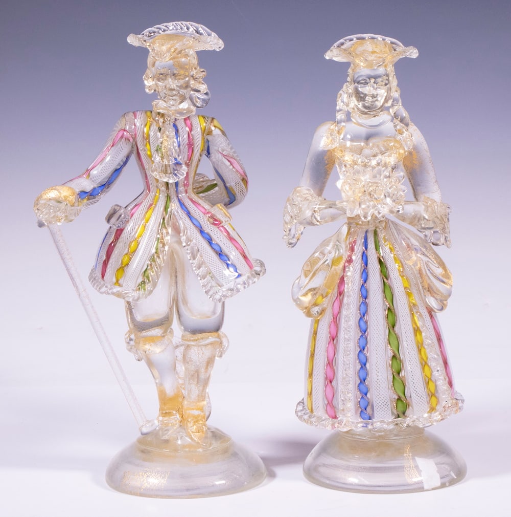 MURANO ART GLASS MAN & LADY FIGURES (1 of 4)