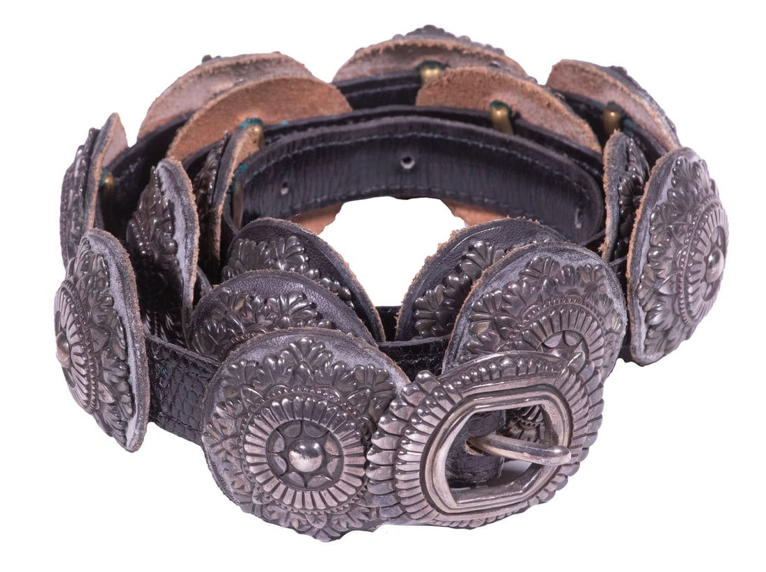 WALT DORAN SILVER CONCHO BELT (1 of 3)