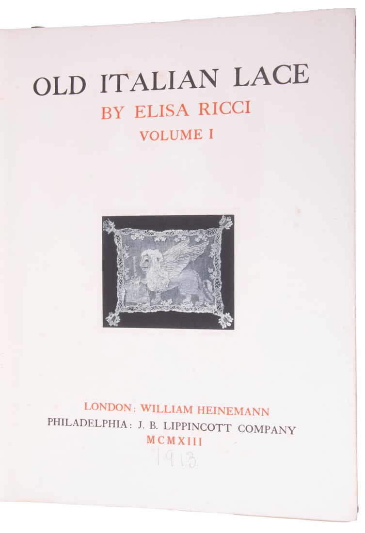 RARE (2 VOL SET) BOOKS ON ITALIAN LACE (1 of 6)