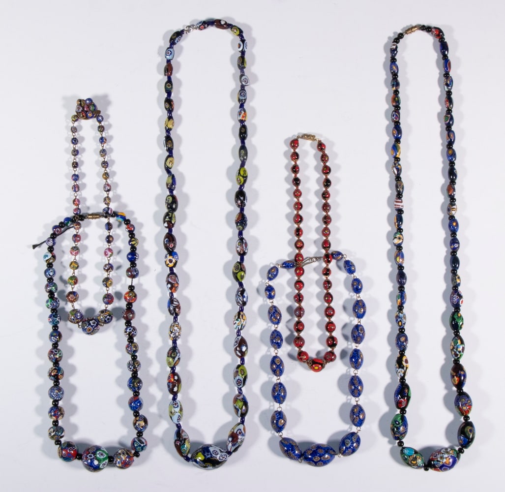 VENETIAN MILLEFIORI BEAD NECKLACES (1 of 2)