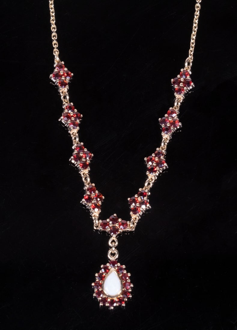 GARNET & OPAL NECKLACE (1 of 2)