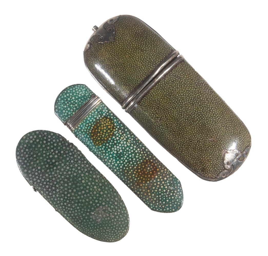 ANTIQUE SHAGREEN EYEGLASS CASES (1 of 2)
