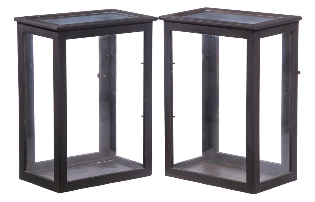 PR WOOD FRAMED GLASS DISPLAY CABINETS (1 of 1)