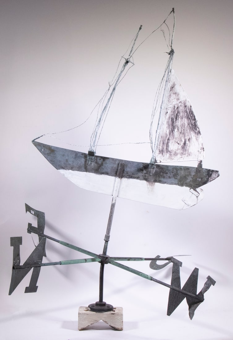 SHEET IRON SAILING SHIP WEATHERVANE (1 of 2)