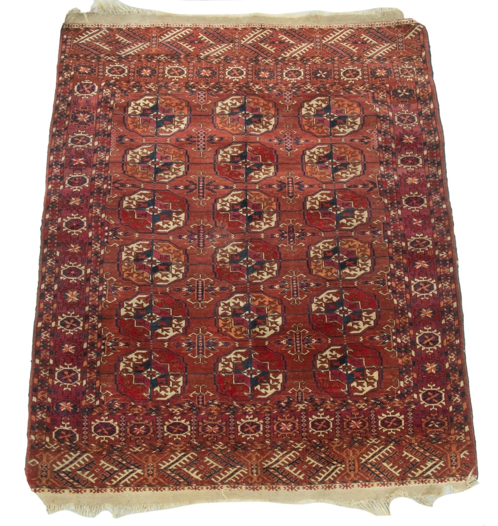 TEKKE-BOKHARA RUG, 4'6" X 3'7" (1 of 3)
