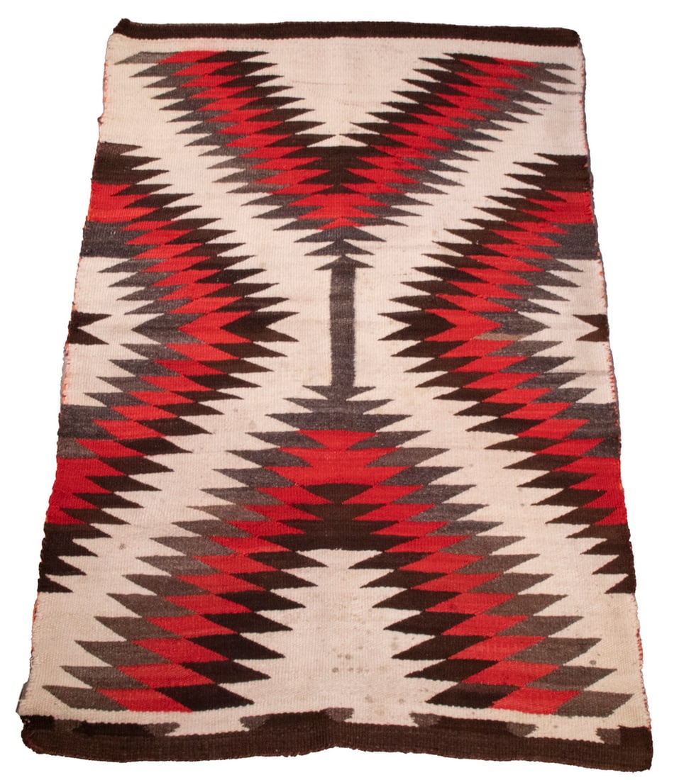 NAVAJO RUG WITH GEOMETRIC PATTERN (1 of 2)