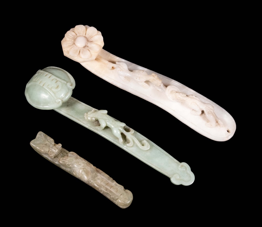 (3) CARVED JADE BUCKLES (1 of 2)